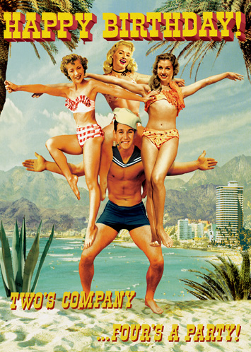 BC138 - Happy Birthday -Two's Company... Card by Max Hernn